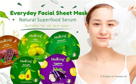 Buy MasKing Superfood Kale Sheet Mask for Skin Brightening, Hydrating ...