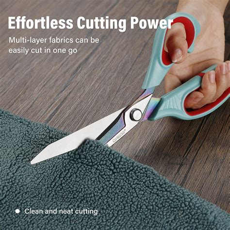Buy Scissors, QMVESS 9.5 Inch Premium Fabric Scissors Heavy Duty Multi ...