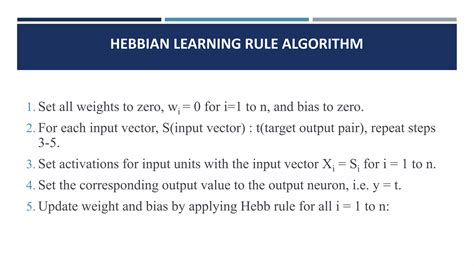 Image result for Hebb Learning Algorithm