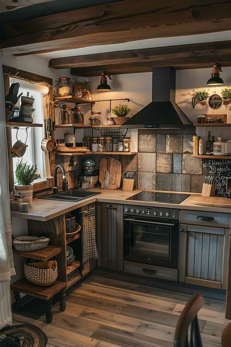 Image result for Rustic Small Kitchen