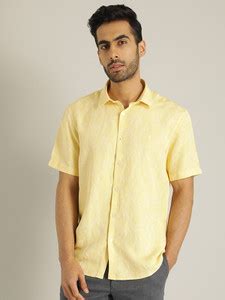 INDIAN TERRAIN Men Printed Casual Yellow Shirt - Buy INDIAN TERRAIN Men ...