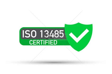 ISO13485认证徽章图标认证印章平面设计矢量插画图片下载-正版图片402360656-摄图网