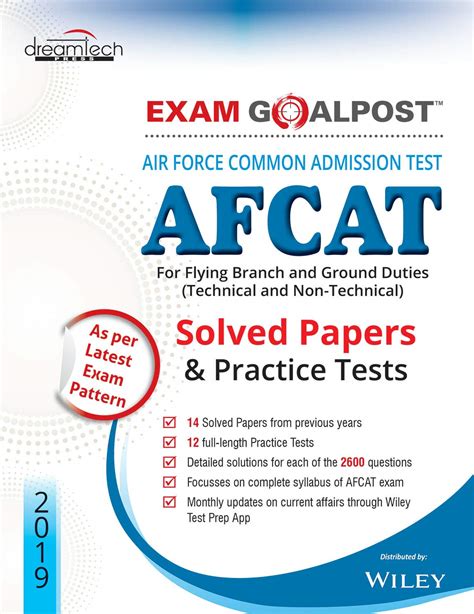 Air Force Common Admission Test (AFCAT) Exam Goalpost Solved Papers ...