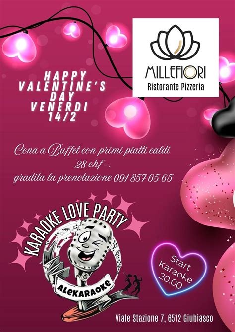 Ven 14/2 Millefiori a Giubiasco con AleKaraoke Love Party, Millefiori ...