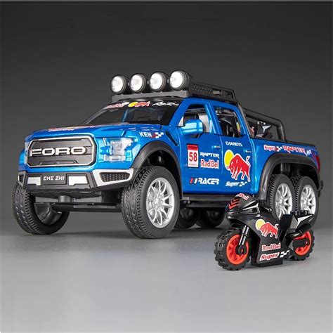 Ford Raptor Red Bull F150 1:24 Diecast Scale Model Car – kyaratoy.com