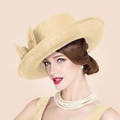 Fascinators Hats Sinamay Bowler / Cloche Hat Wedding Casual Horse Race ...