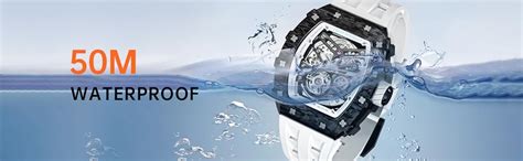 Buy TSAR BOMBA Men's Automatic Watch Tonneau Luxury Skeleton Watches ...