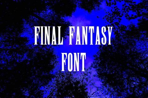 Final Fantasy Font Free Download