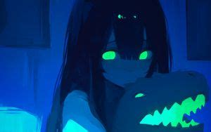 Wallpaper girl, eyes, blue, hand, art, anime hd, picture, image