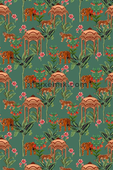 TIGER AND BANANA TREE 2832