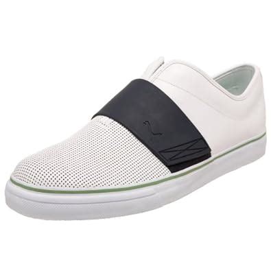 Buy PUMA Men's El Rey Perf Leather Sneaker,White/Navy/Green,5 D at ...