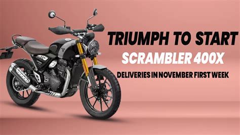 Triumph Scrambler 400X Deliveries To Begin In November