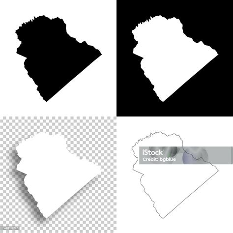 Columbia County Georgia Maps For Design Blank White And Black ...