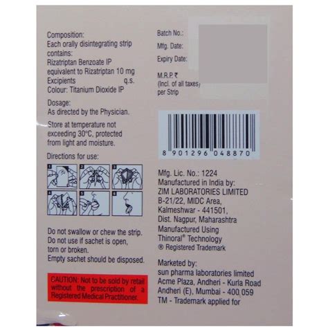 Rizanet 10 Disintegrating Strip 1's Price, Uses, Side Effects ...