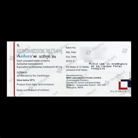 AZILURA 40MG TABLET 10'S Price, Uses, Side Effects & Substitutes | Medkart