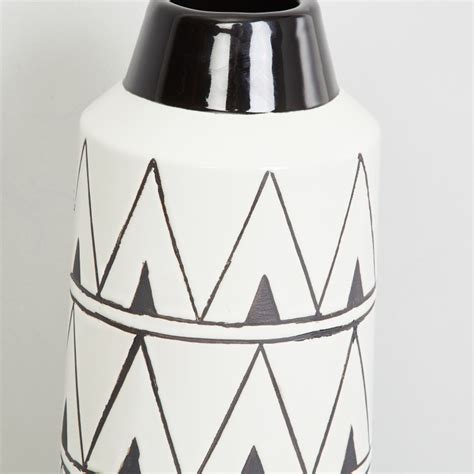 Buy Tribal Zig-Zag Decal Vase from Home Centre at just INR 1199.0