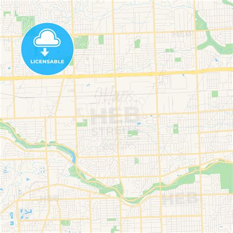 Empty vector map of Livonia, Michigan, USA - HEBSTREITS