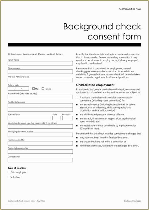 Image result for Background Check Form Signed Sample