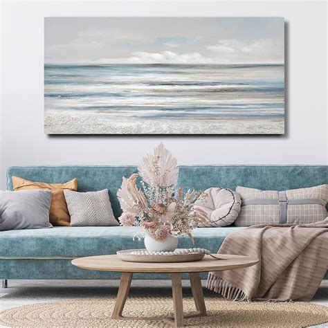Amazon.com: TRAIN2 ART Abstract Wall Art Modern Coastal Wall Decor ...