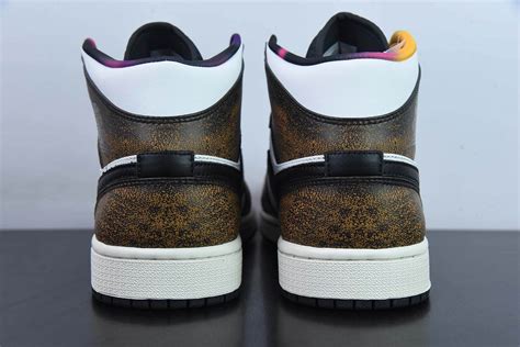 乔丹Air Jordan 1 Mid Wear Away AJ1乔1星空扎染中邦篮球鞋纯原版本 货号： DQ8417-071-潮流鞋子