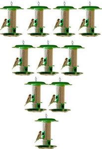 AMIJIVDAYA Medium bird feeder with hut (pack of 10) Window Bird Feeder ...