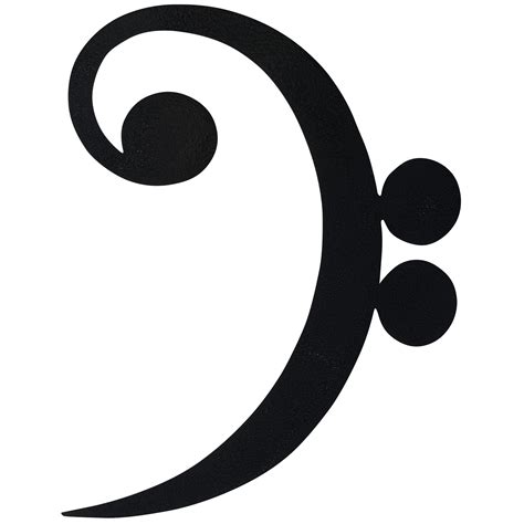 Meyerdirk Art Music Symbol Metal Decor, Bass Clef - Hammered Black ...