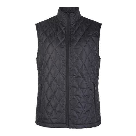Women's Zip-Up Sleeveless Diamond Quilted Puffer Vest, Black S, 1 Pack ...