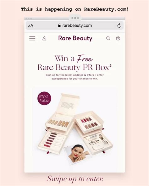 Win a Free Rare Beauty PR Box Visit RareBeauty.com for more information ...