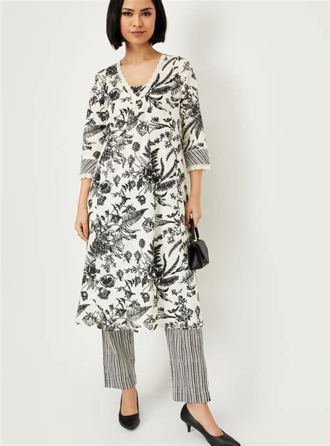 Buy Women Printed A-line Kurta Set Online at just Rs. 1299.0 ...