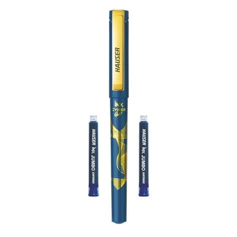 Hauser Inx Cyber Gold Fountain Pen | Smooth Round Nib With Iridium Tip ...