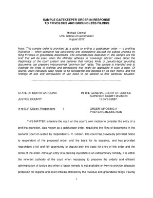 Gatekeeper Order Nc - Fill Online, Printable, Fillable, Blank | pdfFiller