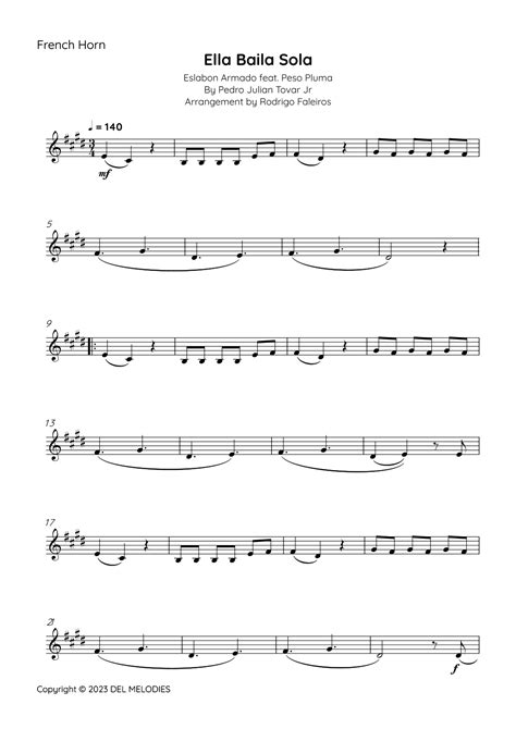 French Horn Sheet Music Solo at Lisa Cunningham blog