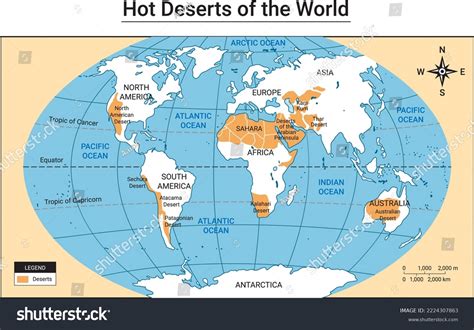 Deserts Of The World Map Labeled