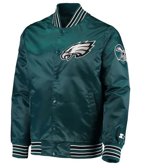 Starter Satin Green Philadelphia Eagles Retro The Diamond Jacket ...