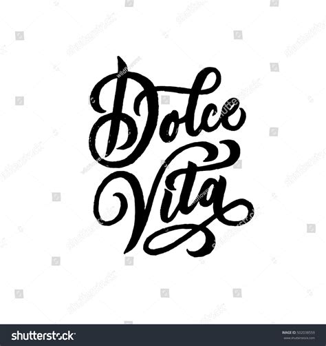 Dolce Vita Italian Phrase Meaning Sweet Stock Vector (Royalty Free ...