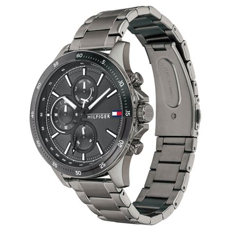 Buy Online Tommy Hilfiger Quartz Multifunction Grey Dial Stainless ...