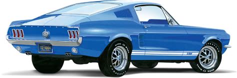 AMT Round 2 1967 Ford Mustang GT Fastback 1:25 Scale Model Kit, Chrome ...