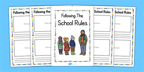Following the School Rules Booklet