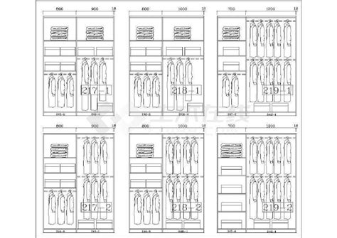 衣柜内部合理设计图大全-2022整体衣柜内部结构设计图-衣柜网