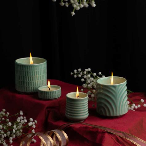 Jade Lavish Ceramic Scented Candle set of 4 Amalfiee – Amalfiee Ceramics