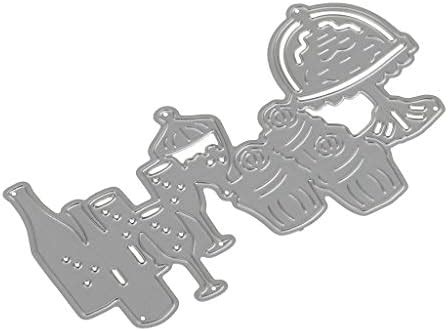 NYLSA Wine Glasses Metal Cutting Dies Stencil Template Mould for DIY ...