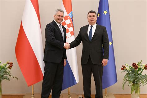 President Milanović Meets with Austrian Chancellor Nehammer - President of the Republic of ...
