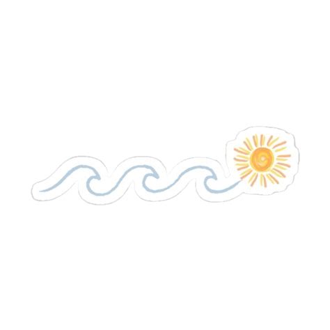 Ocean Waves & Sun Sticker | Stickerfever.in
