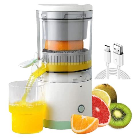 Electric Orange Juicer Machine, Wireless Citrus Press Juicer, Manual ...