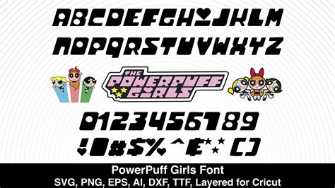 Powerpuff Girls Font Bundle Powerpuff Girls PNG Power Puff - Etsy