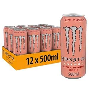 Monsters Energy Drink Ultra Peachy Keen Sugar Free Refreshing Peach ...