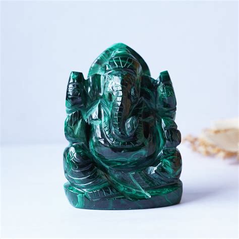 Green Malachite GANESHA Carving – Zhupuk International
