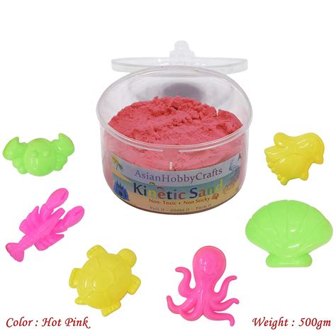 Buy Asian Hobby Crafts Kinetic Sand with 6 Sea Creatures/Castle Shaping ...