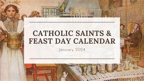 January Catholic Saints & Feast Days: Free Printable Calendar - Little ...