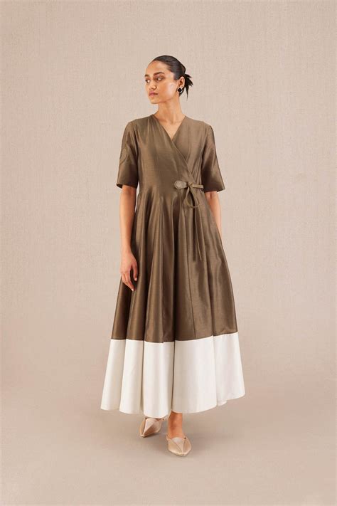 Alizeh Dress - Taupe | AMPM India